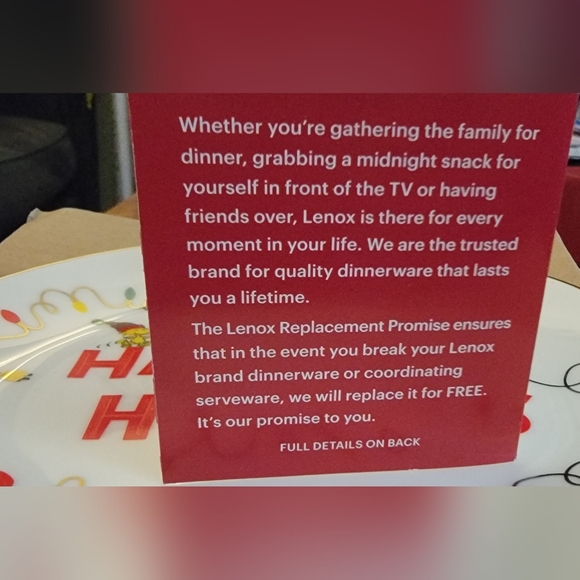 🎄 Lenox Snoopy “Happy Holidays” Accent Plates – Set of 4 – NIB 🎄 - Picture 11 of 11